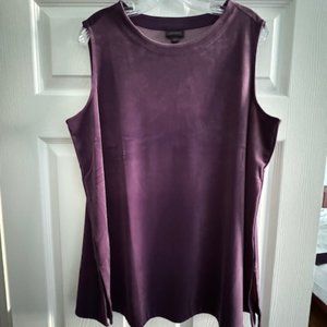J Jill Wearever Purple Grape Velvet Layering Tank Top